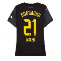 Camiseta Borussia Dortmund Donyell Malen #21 Segunda Equipación Replica 2024-25 para mujer mangas cortas